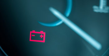 Battery indicator light lit up on the dash panel