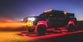 Truck with light bars